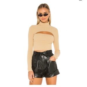 Superdown Tasha Cut Out Sweater in Toast - XS